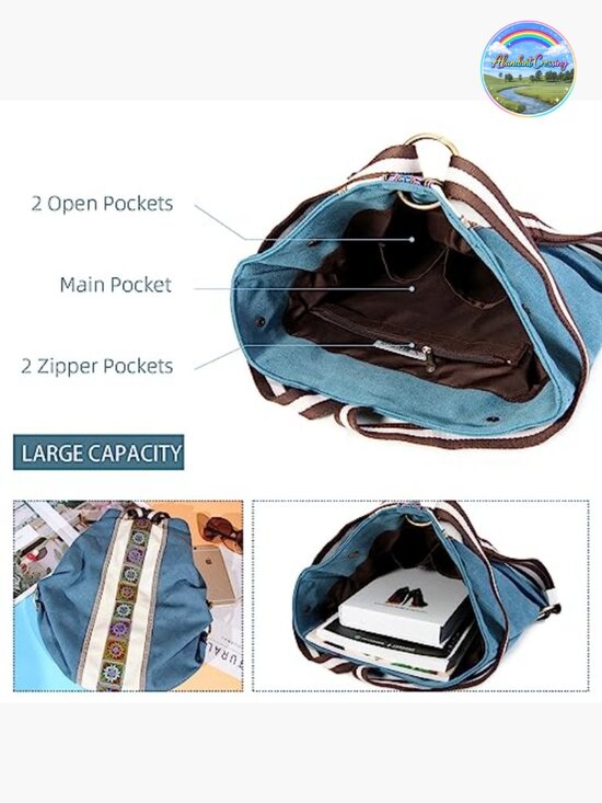 Vintage Heavy-duty Anti-theft Canvas Backpack Daypack Casual Shoulder Bag main image 5